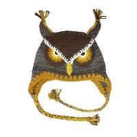 Brown Owl hat with earflaps and braids perfect gift for Owl bird lovers, Owl beanie or Brown Owl gif