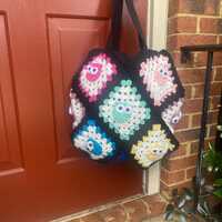 Crochet Owl Granny Square Tote
