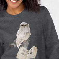 Snowy Owl Sweatshirt: Bird Nerd Crew Neck for Birdwatchers