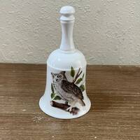 Decorative White Great Horned Owl Bell Vintage House of Goebel Bavaria Germany