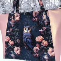 Large Tote, Everyday Tote, Owl Print