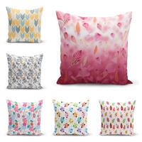 Pastel Cherry Feather Cushion Cover, Tartan Chevron Pillow case, Pastel Cakes Pillow cover,Pastel Ow
