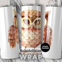 Owl 20oz Tumbler Wrap Digital Download Cute Owl PNG Instant Download for Owl Lovers Perfect for Tumb