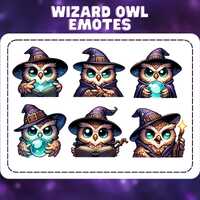 Wizard Owl Emotes - Twitch | Owl Emote | Twitch YouTube Discord | Emote | Cute | Wizard | Vtuber | K