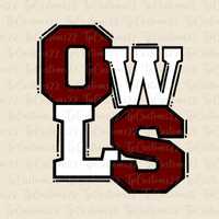 Owls Maroon Football PNG, School Mascot Png, Maroon and White Owls, Football Shirt, School Spirit, T