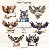 Cute Owl Clipart, 7 owl messenger clipart, Owl png and jpeg, Owl clip art Png transparent backgroun
