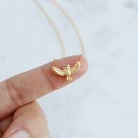 Dainty Owl Necklace, Gold Dipped Bird Jewelry, Nature, Night Owl Charm, Forest Gift for Her