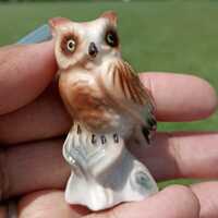 Vintage Bone China Owl Family Figurines - Circa 1970s