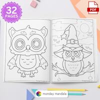 Owl Coloring Book Bird Coloring Page Kids Printable PDF Animal Coloring Bundle Jungle Coloring Sheet