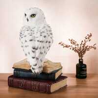 Snowy Owl Statue &ndash; Wizard Decor & Mystical Home Art