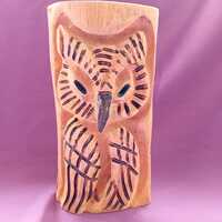 Hand Carved Owl from wood , Gothic and Pagan. Unique one off creation