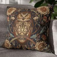 William Morris Owl Art Pillow, William Morris Cushion Cover, Art Nouveau Pillow Case, Housewarming G