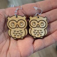 OWLS, cute little owls. Wooden little birds. Gleaming mirrored owls. Rose gold mirror.