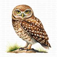 Burrowing Owl Clipart | 5 High Quality JPGs | Digital Download | Scrapbooking | Card Making | Owl Cl