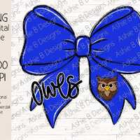 Owls bow PNG, Blue Owls Coquette Bow Tshirt Design, Sublimation, Digital Download