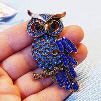 Halloween owl Needle Minder owl cross stitch accessories Halloween needle Magnet blue owl Sewing Acc