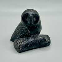 Vintage The Wolf Sculptures "Owl" - Collectable Canadian Handmade Soapstone Carving