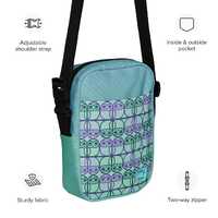 Owls Crossbody Bag Blue Green Ombré Belt Bag Festival Bag - Free US Shipping!