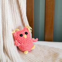 Handcrafted Crochet Stuffed Owl | Chenille Plushie, Baby Shower Gift