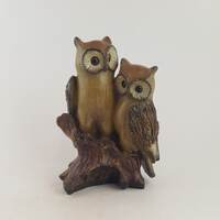 Vintage Handcrafted Wooden Owl Figurine - 8913 O/A