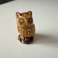 Vintage Wade England Whimsie Owl Collectable Animal Ornament English Porcelain Figurine