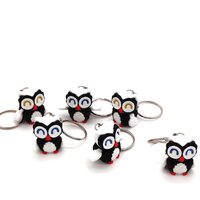 Owl Keychain, Cute Keyring,  Owls, Horned Owl, Snow Owl,  Sweet,  Cute,  Animal Accessories