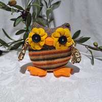 Adorable Vintage 1970's Owl Retro Design Bean Bag Plush Toy - 1970's Decor - Owl Decor - Ret