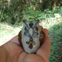 Vintage Jorge Wilmot Tonala Owl Bird Signed Hand Painted Figurine Mexico Folk Art