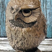 Vintage hand crafted Bronze Resin Hilary Nightingale Owl Sculpture