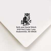 Owl Stamp, Self Inking Return Address Stamp, Garden Address Stamp, Custom Address Stamp, Housewarmin