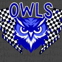 Owls Blue Checkered Lightning Mascot PNG