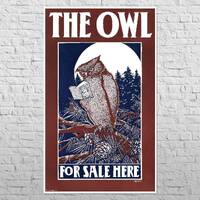 Poster The Owl 1900s | 15x24" Mid size | Old advertising, Library wall art