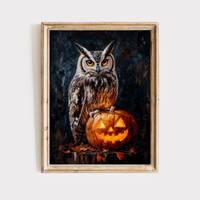 Halloween Print | Owl Wall Art | Spooky Decor | Halloween Decor | Owl Halloween Print | Spooky Seaso