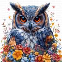 Floral Owls Clipart | 5 High Quality JPGs | Instant Digital Download | Card Making | Journaling | Nu