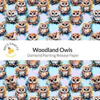 Woodland Owls - Reusable Patterned Diamond Painting Release Paper
