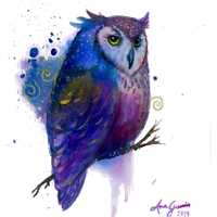 Art Owl Print, Watercolor Owl Painting, Owl Wall Art, Owl Prints, Wall Prints, White Owl Art Print, 