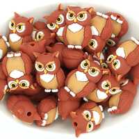 3D Owl *5 Bead Packs* | Silicone Focal Bead | Animal Bead | DIY craft projects | non-toxic and washa