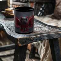 Crimson Thunder Owl - Fantasy Gamer Owl Mug - Gamer Mug - TCG Mug - TCG Gifts - Gift for Gamer - 11o