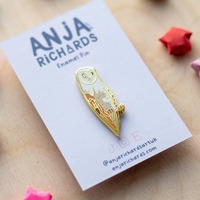 Owl Enamel Pin: Gold Plated Woodland Animal Badge