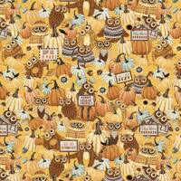 Owl Patch in White, Happy Fallidays by Camelot Fabric, CAM49230204-02