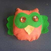 Decorative stuffed toy, handmade owl