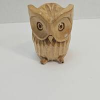 Carved Wood Owl Figurine,Philippines