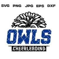 Owls SVG, Owls Cheerleading SVG, Cheerleading svg, png, jpg, dxf, eps, Cricut Files, Digital Downloa