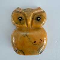 Vintage Alabaster Owl Paperweight Made in Michigan