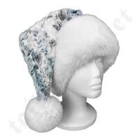 Snowy Owl Minky Plush Santa Hat