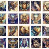 Mystic Owls 36" Cream Owl Block Panel, Morris Creative Group for QT Fabrics, 30034-E, 100% Quil