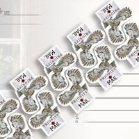 Flying Owl Postcard Stickers: Priority Mail for Postcrossing (Set of 10)