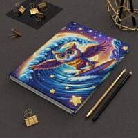 Night Owl Surfing Journal: Because Who Says Owls Can't Shred Waves After Dark Dream Journal Hard