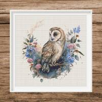 Owl | Counted Cross Stitch Pattern | Animals | Instant download | PDF | Pattern Keeper | Saga