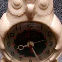 Rare 1930s Sessions Owl clock/ works perfectly/alarm to read below